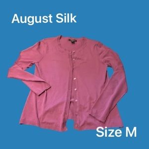 August silk dusty rose cardi